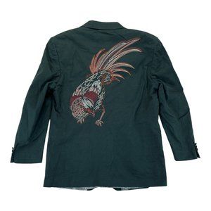 Rare Vintage Tiglio Rosso Men's Bird Embroidered ~ Floral/Paisley design ~ Sz 52